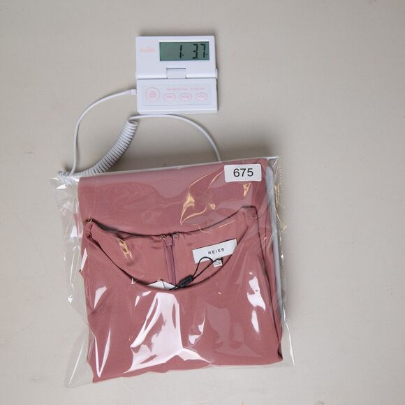 Reiss Myra Wrap Dress 8 Rose Pink Soft Girl Twee Minimalist Wedding Guest NWT - Picture 9 of 9